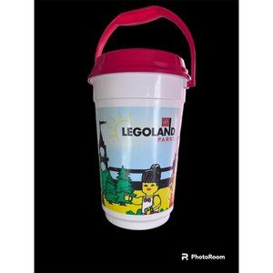 Legoland Popcorn Bucket Sand Pail  Florida Whirley Drink Works Handle‎ Lego